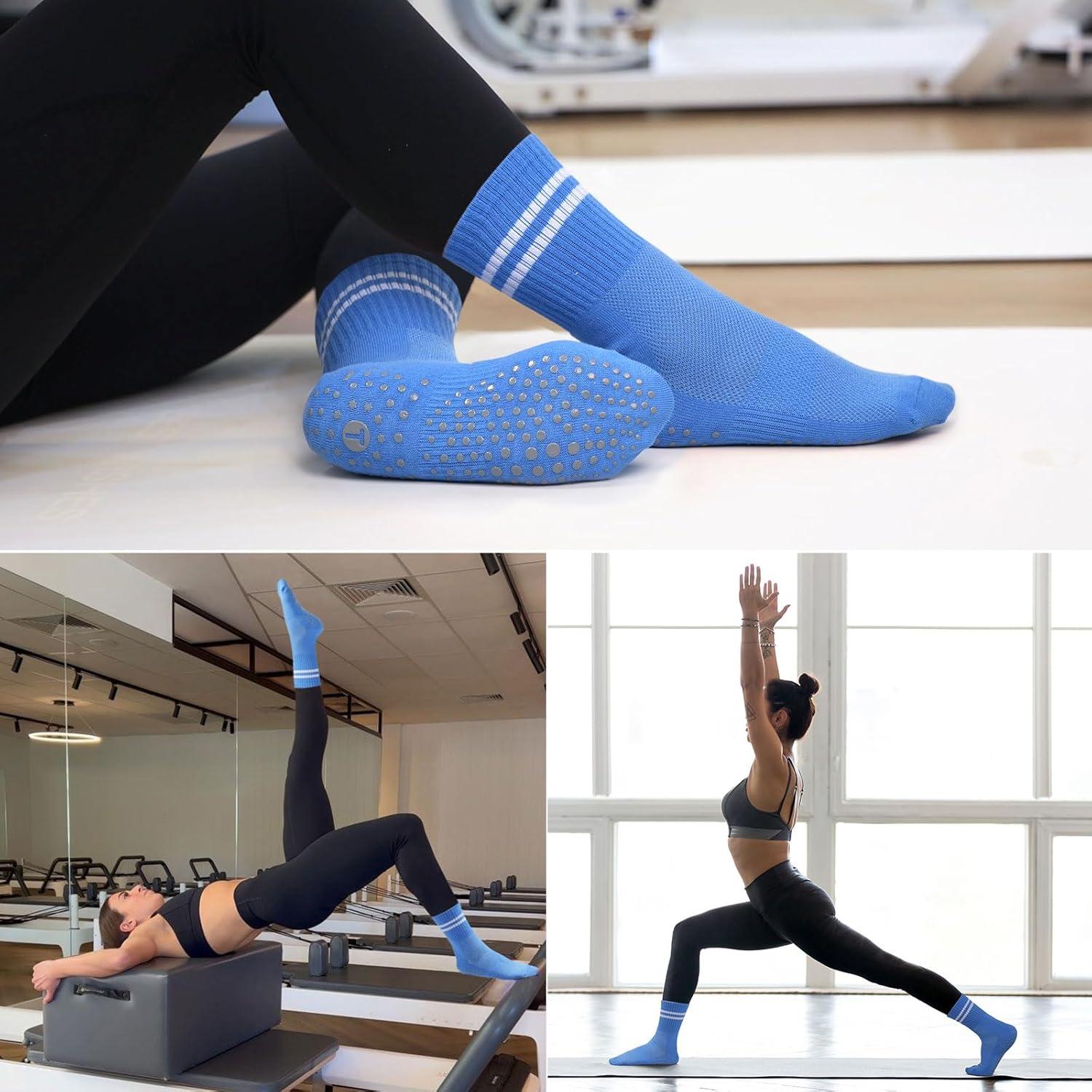 Kit de Pilates Floconssy: Calcetines Antideslizantes y Banda