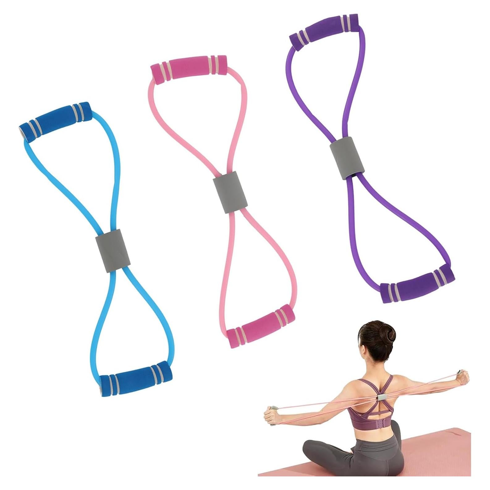 Banda de Resistencia Figura 8 Panthra - 3 Piezas para Ejercicio