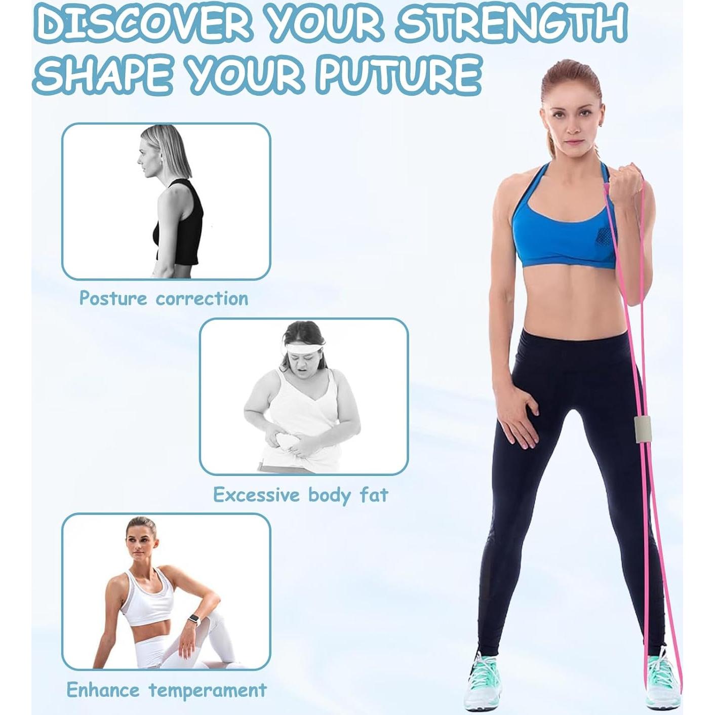 Banda de Resistencia Figura 8 Panthra - 3 Piezas para Ejercicio