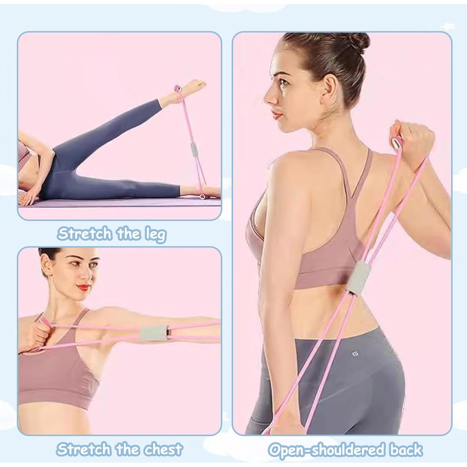 Banda de Resistencia Figura 8 Panthra - 3 Piezas para Ejercicio