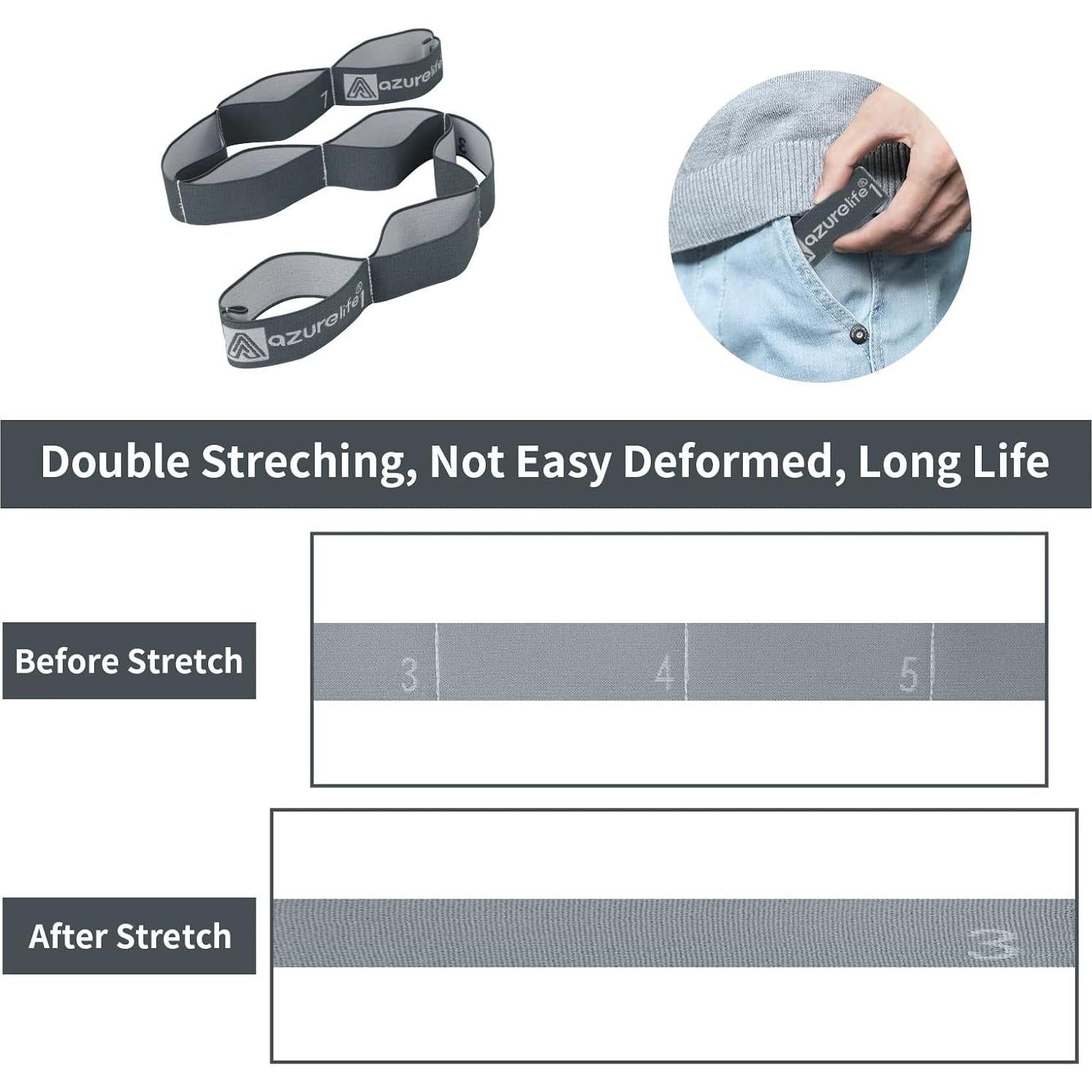 Correa Elástica Premium A AZURELIFE 83.82 cm 8 Bucles