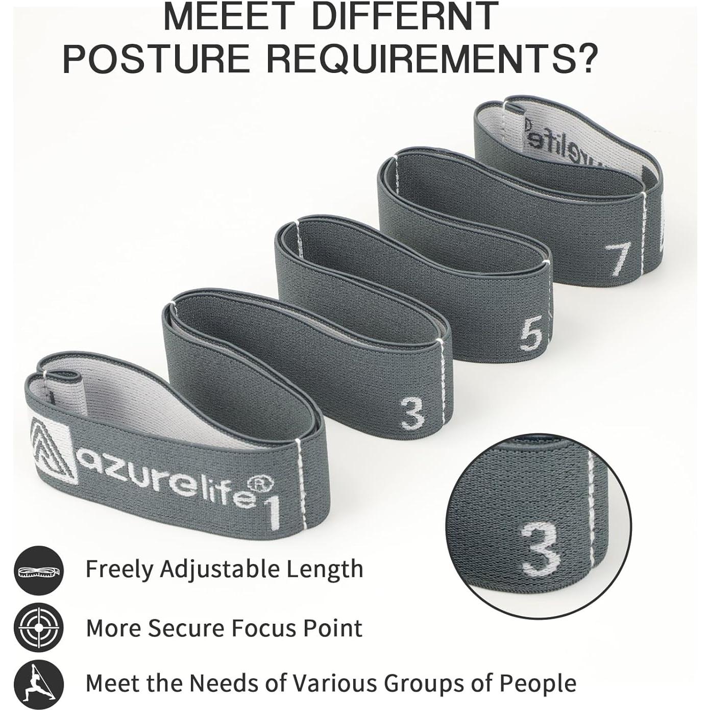 Correa Elástica Premium A AZURELIFE 83.82 cm 8 Bucles