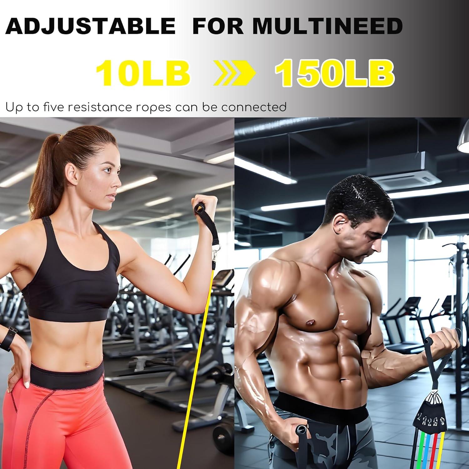 Juego de Bandas de Resistencia Iumulinrui 150LBS con Anclaje