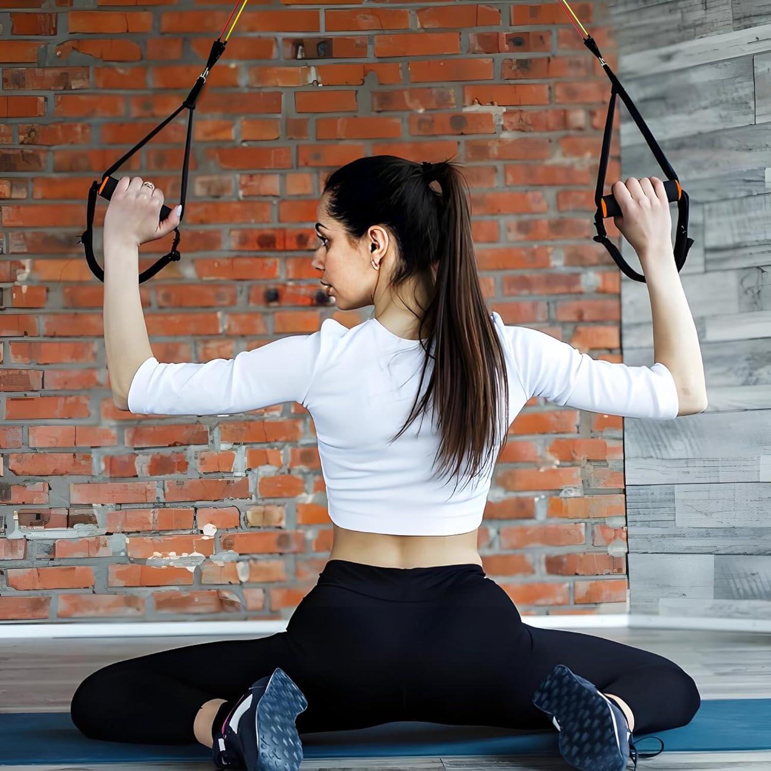 Juego de Bandas de Resistencia Iumulinrui 150LBS con Anclaje