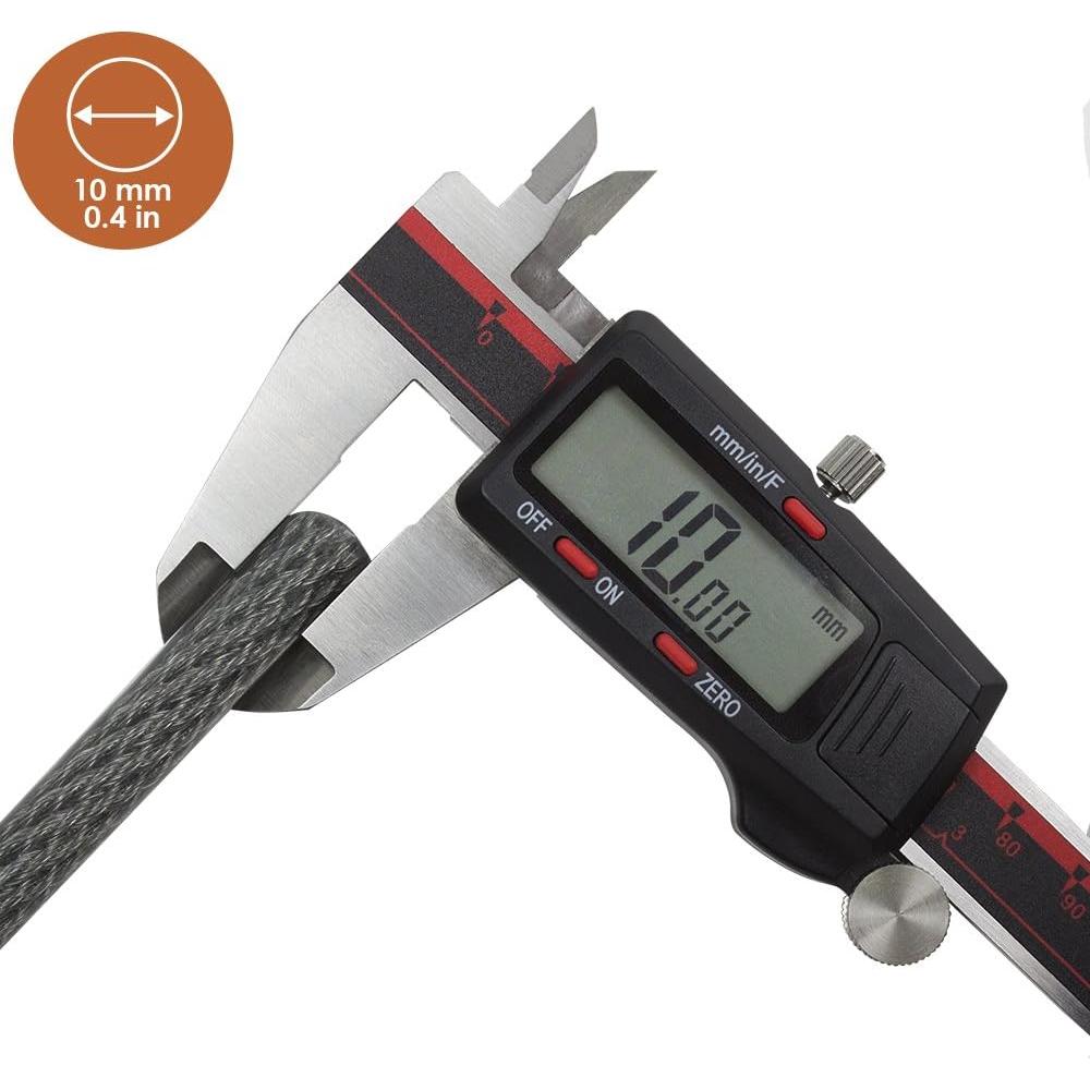 Candado de Cable de Seguridad BV 4FT (1.22m) Acero Trenzado 10mm