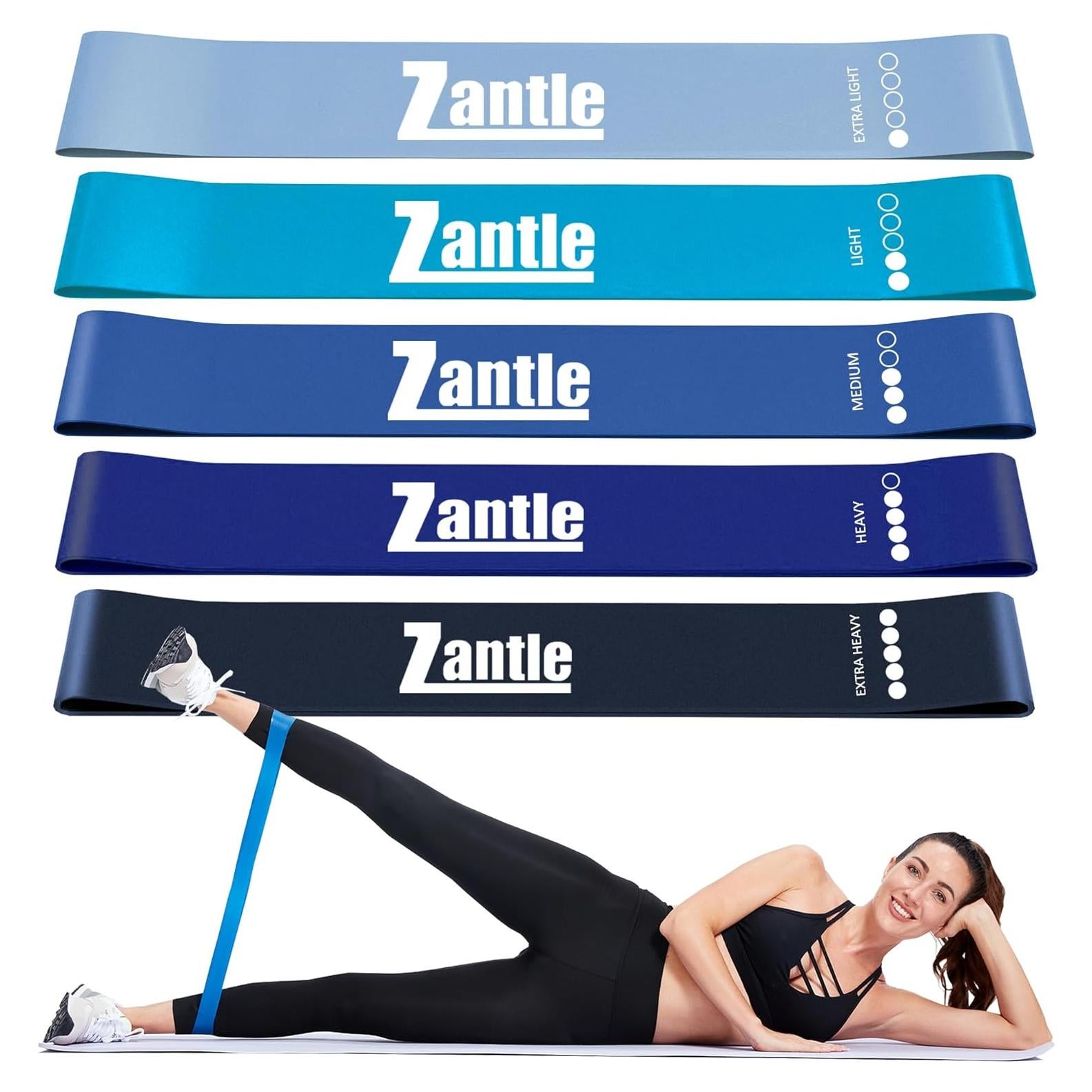 Bandas de Resistencia Zantle - Juego de 5 Bandas para Fitness