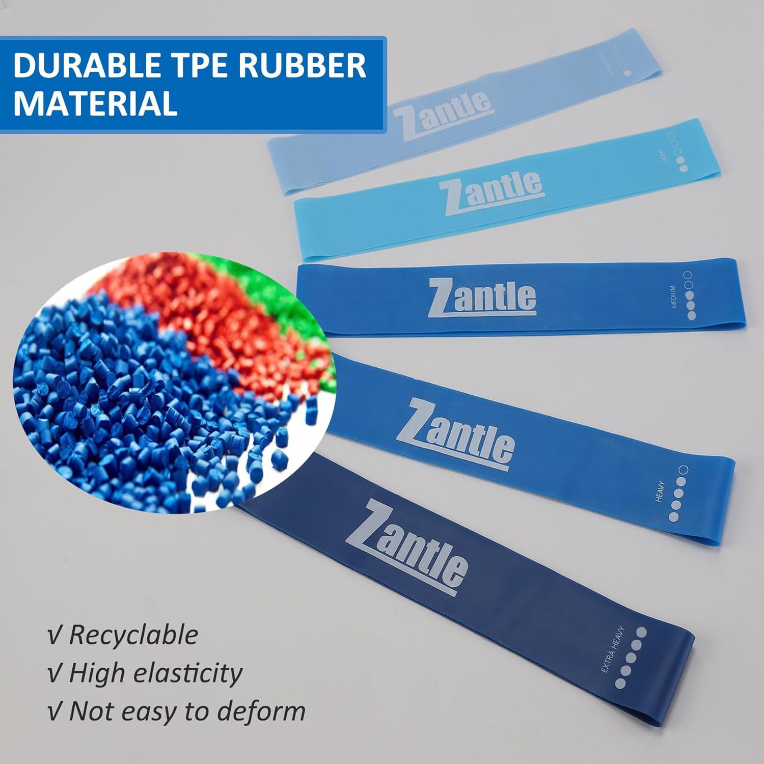 Bandas de Resistencia Zantle - Juego de 5 Bandas para Fitness