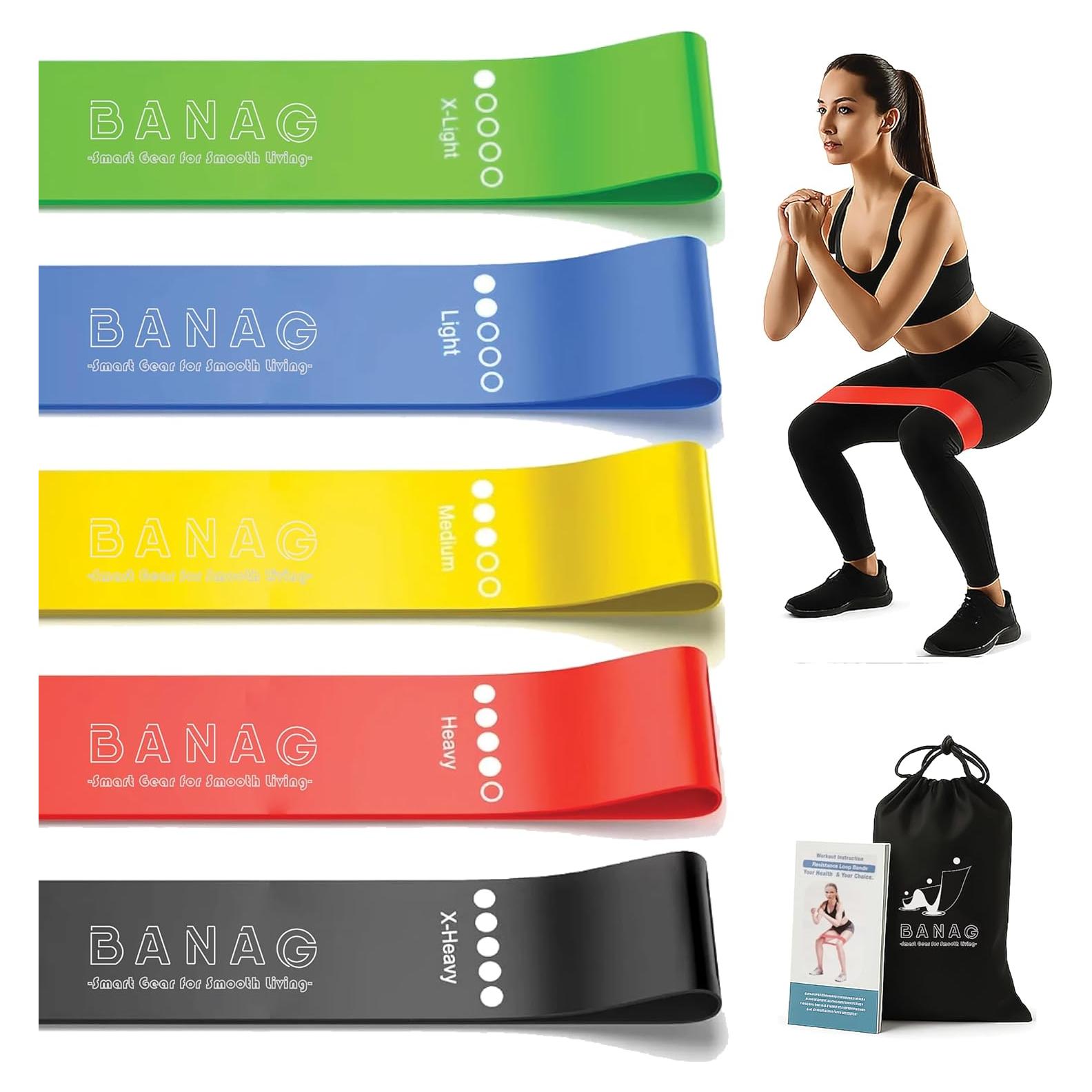Juego de Bandas de Resistencia BANAG 5 Niveles Láttex Natural