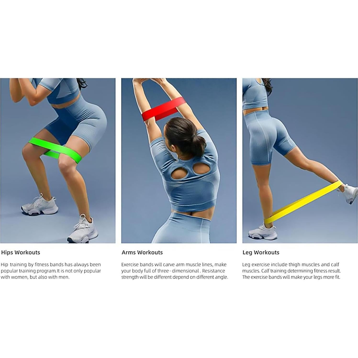 Juego de Bandas de Resistencia BANAG 5 Niveles Láttex Natural