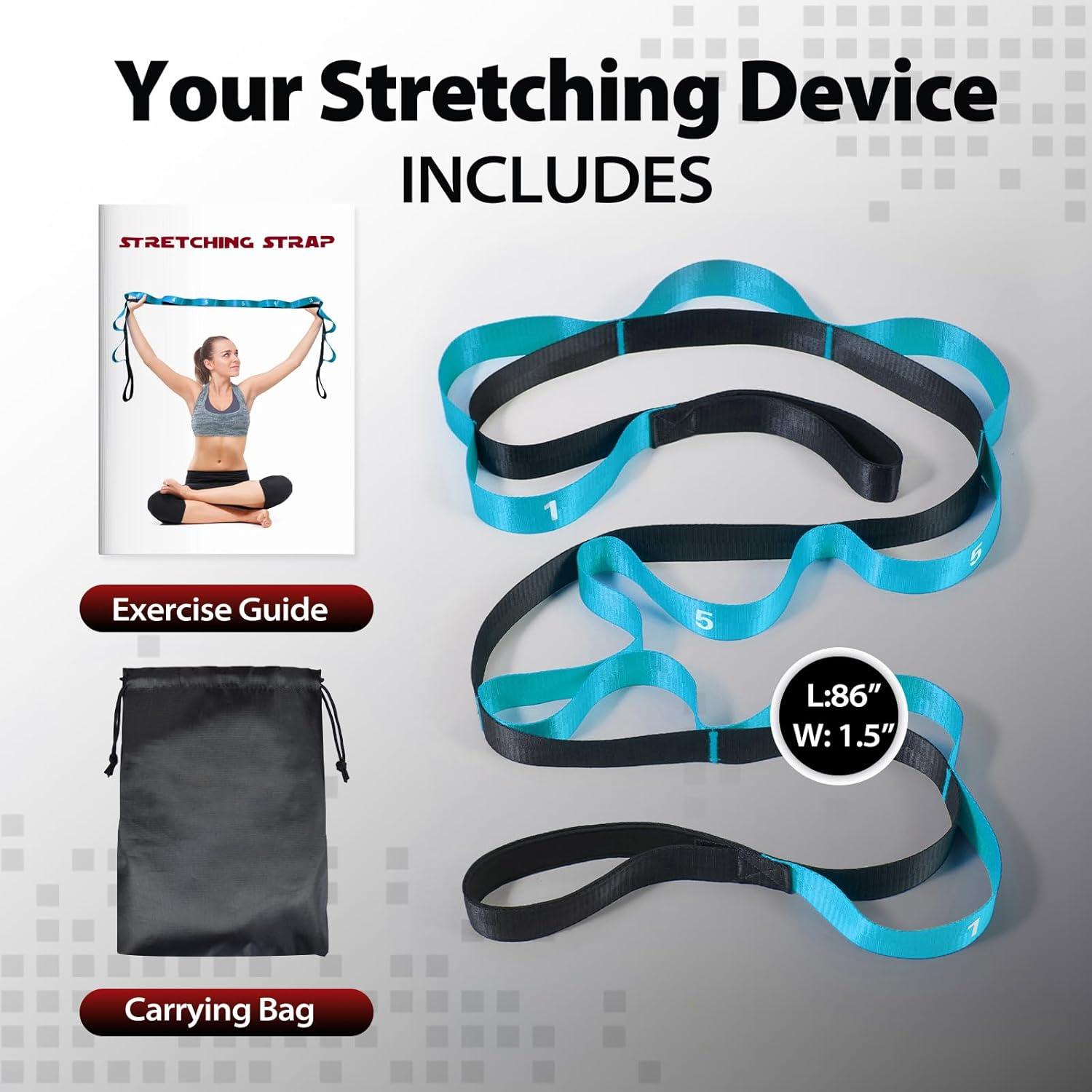 Correa de Estiramiento Acozycoo con 10 Asas - Yoga y Pilates