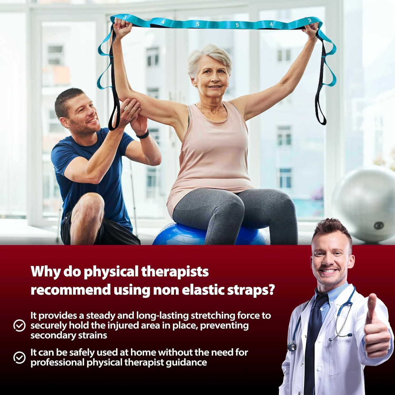 Correa de Estiramiento Acozycoo con 10 Asas - Yoga y Pilates