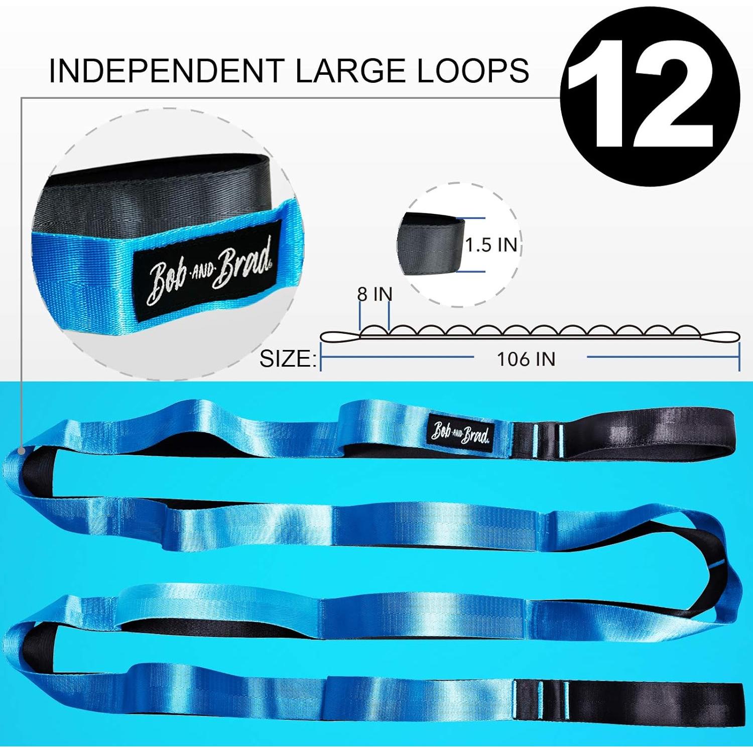 Correa de Estiramiento BOB Y BRAD 12 Laços Nylon Azul