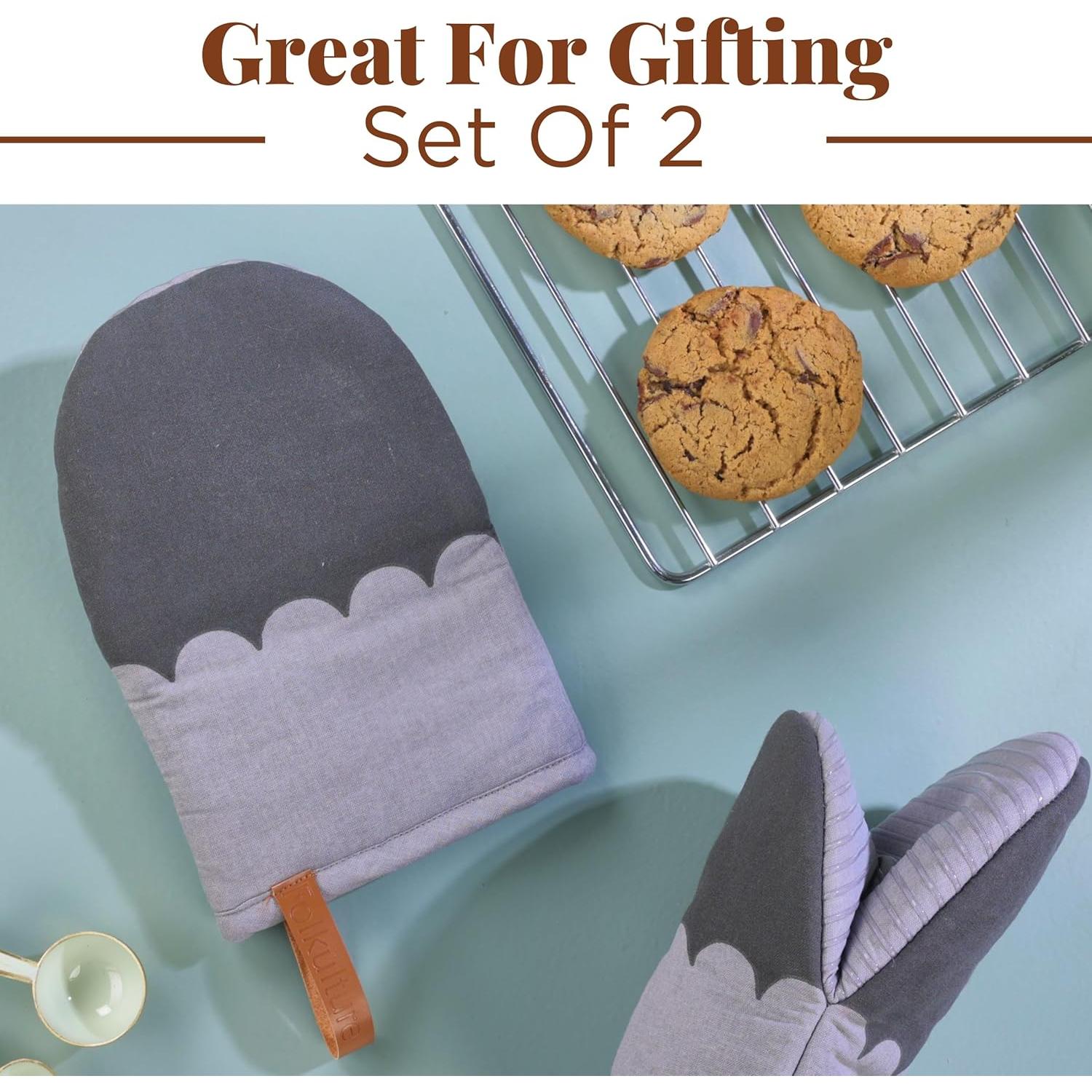 Guantes de Horno Resistentes al Calor Folkulture 2 Piezas 22.9x14.6 cm