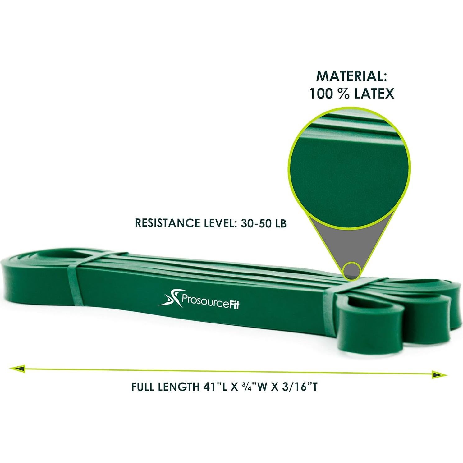 Bandas de Resistencia ProsourceFit Verde 30-50 lb 41"