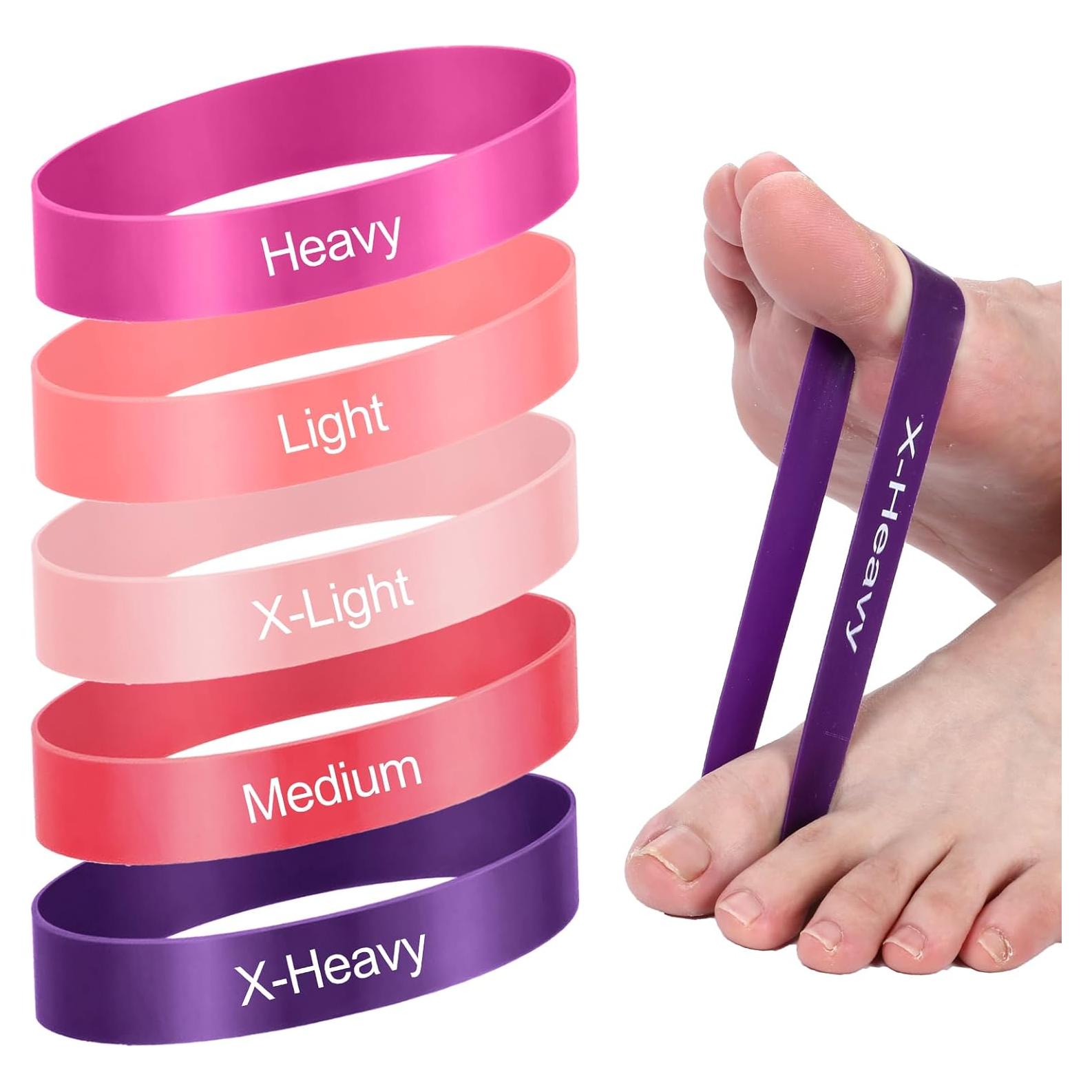 Bandas de Separación para Dedos HekouJiub - 5 Piezas Rosa