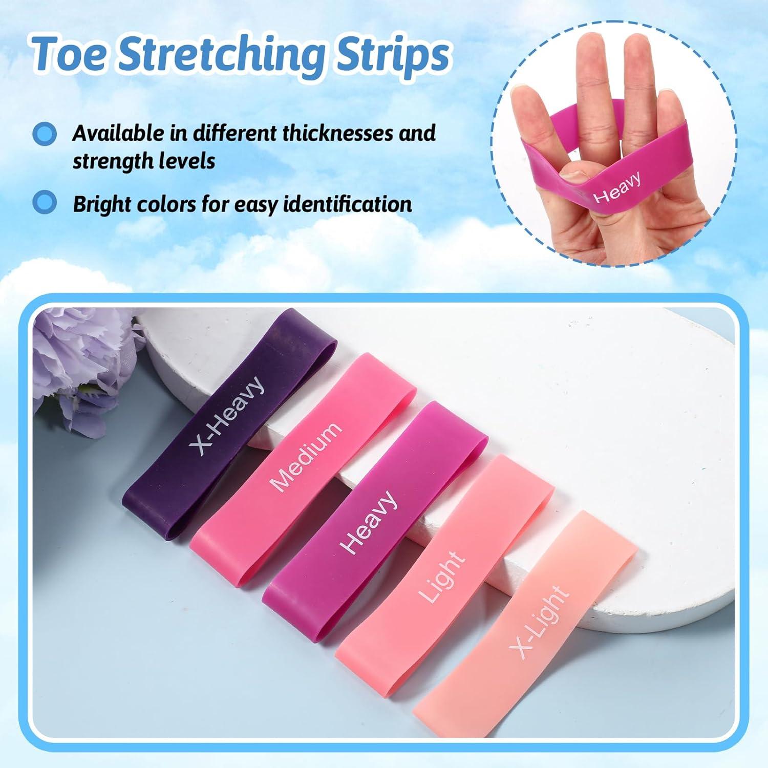 Bandas de Separación para Dedos HekouJiub - 5 Piezas Rosa