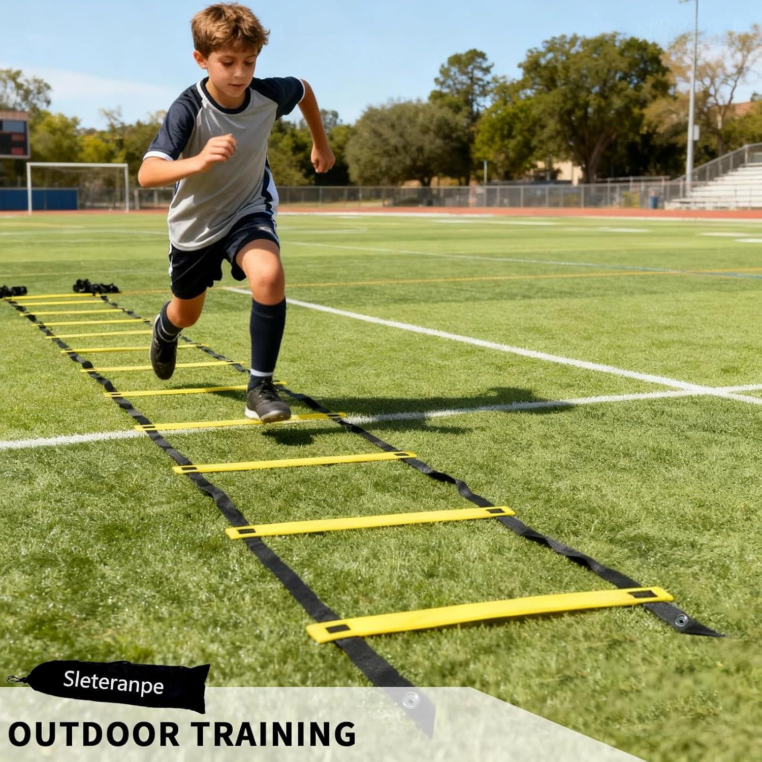 Escalera de Agilidad Sleteranpe 6m con 12 Peldaños Ajustables