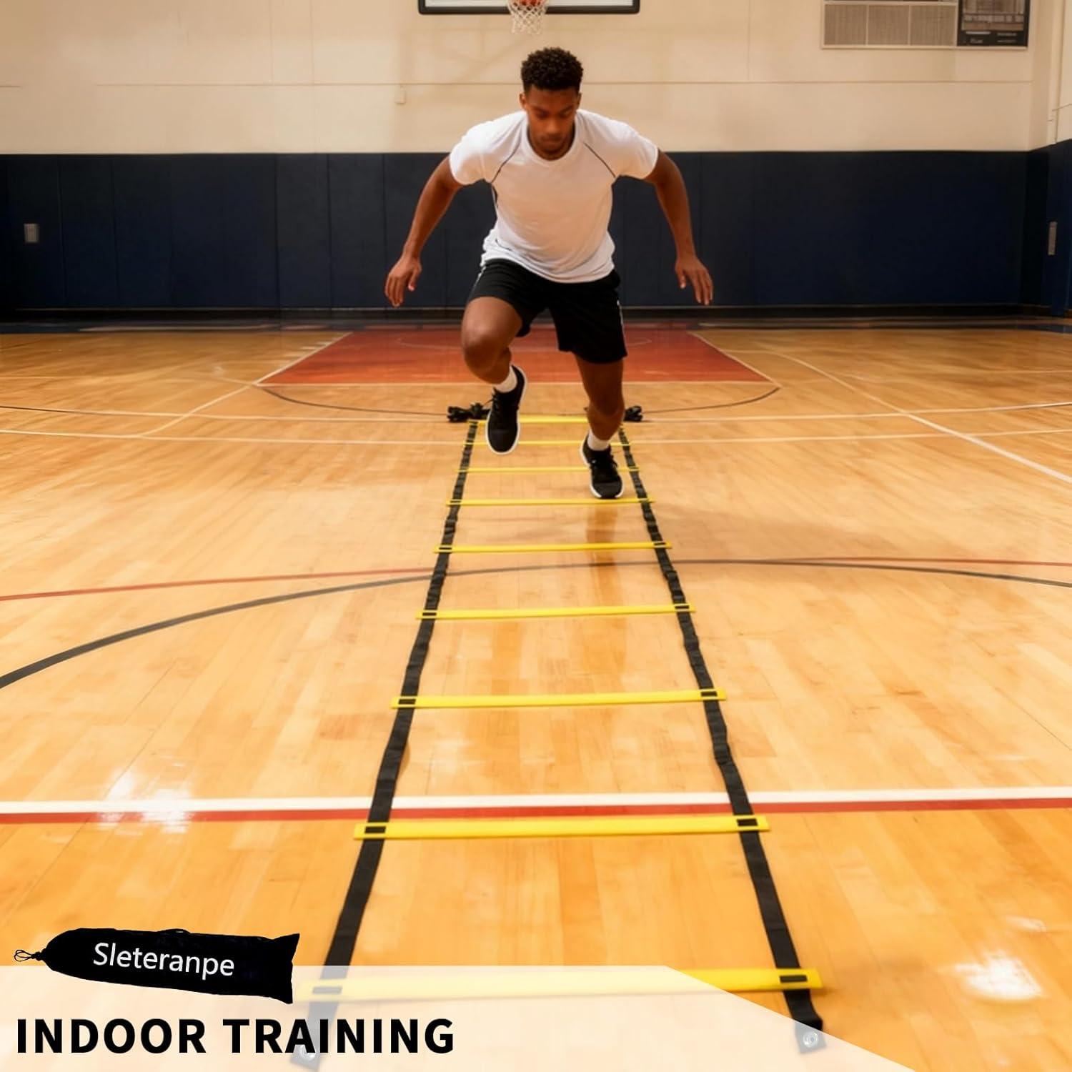 Escalera de Agilidad Sleteranpe 6m con 12 Peldaños Ajustables