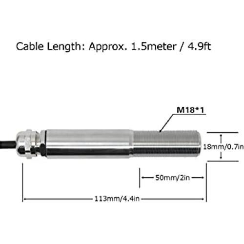 Sensor de Temperatura Digital YWBL-WH 0-100°C Acero Inoxidable