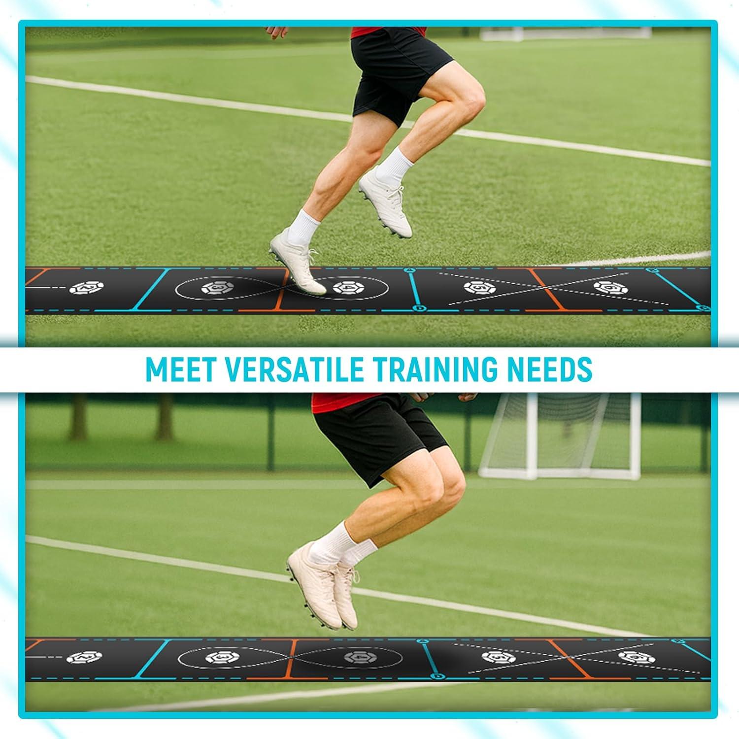 Alfombra de Entrenamiento de Fútbol MUKESKY con Escalera y Conos