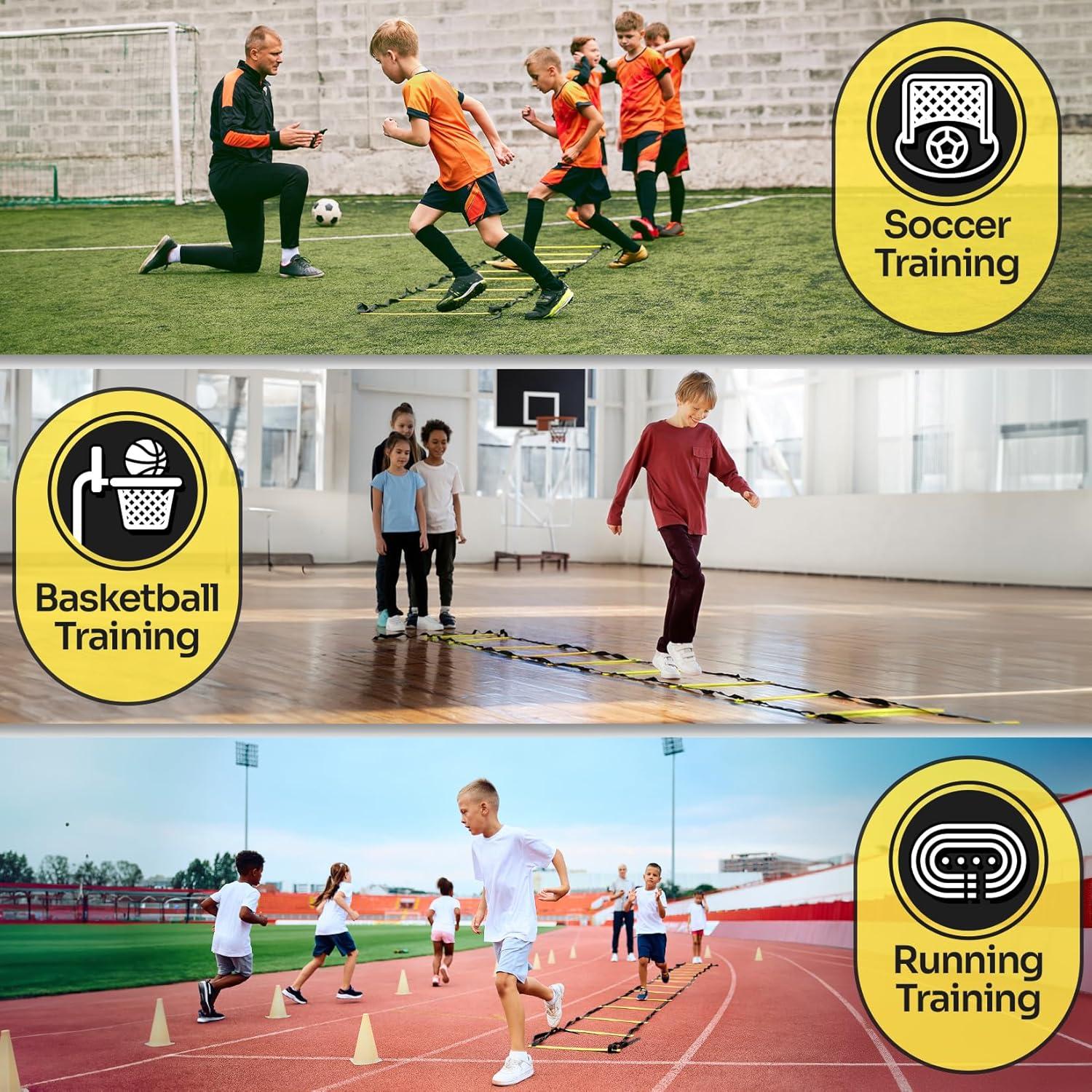 Escalera de Agilidad Dimples Excel 6.1 m 12 Peldaños Entrenamiento