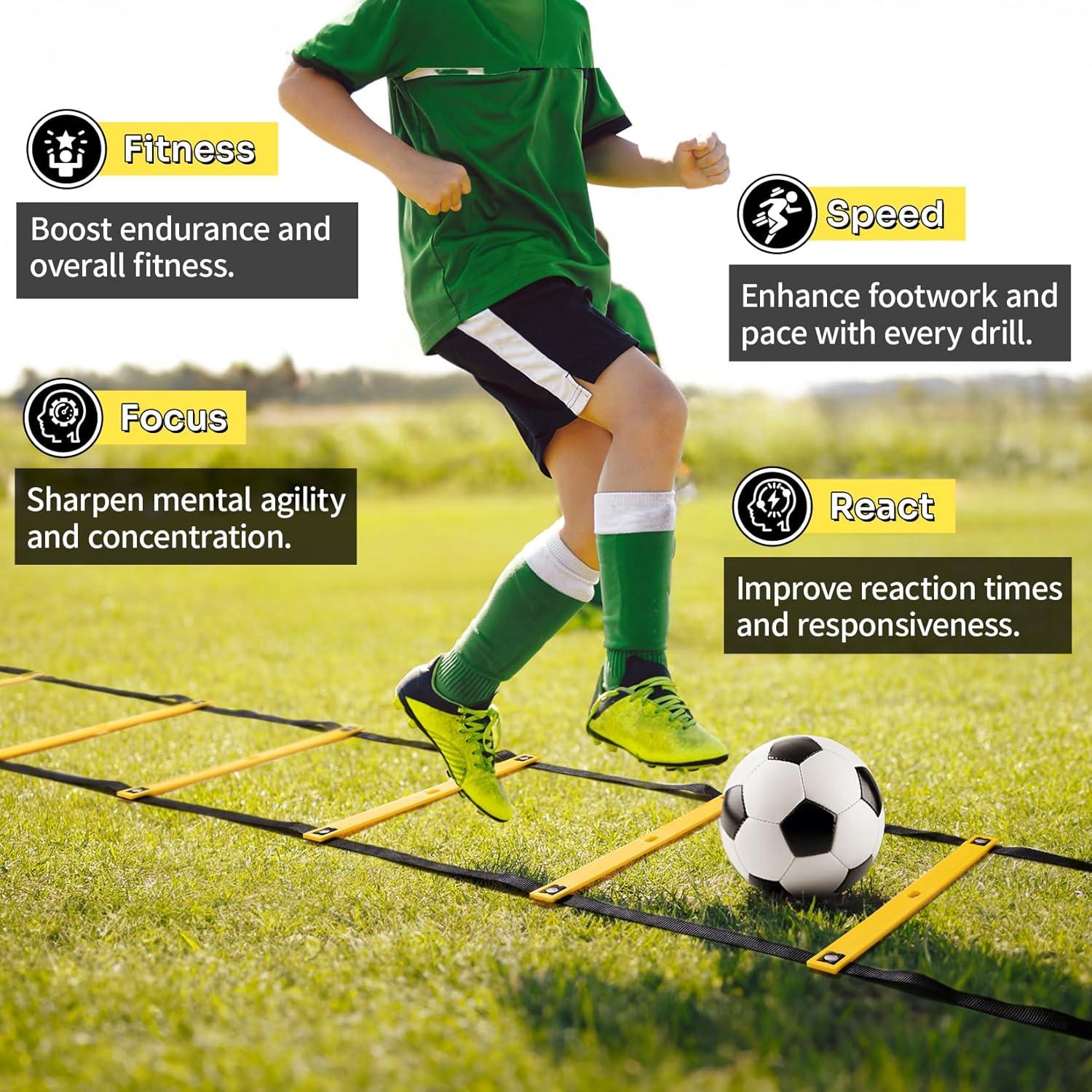 Escalera de Agilidad Dimples Excel 6.1 m 12 Peldaños Entrenamiento