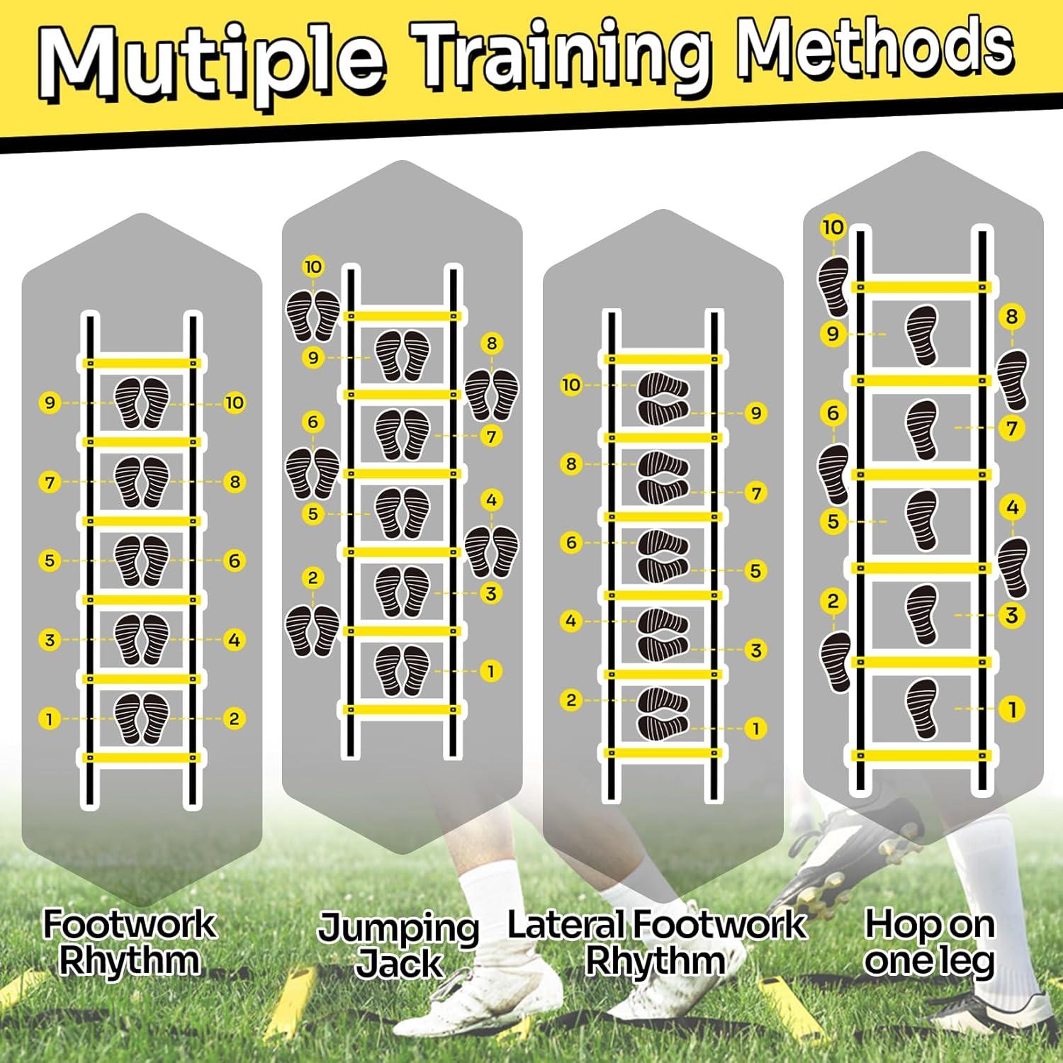 Escalera de Agilidad Dimples Excel 6.1 m 12 Peldaños Entrenamiento