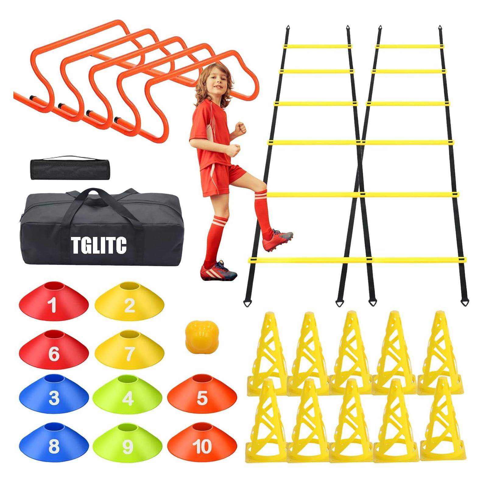 Equipo de Entrenamiento de Agilidad TGLITC con Vallas y Conos