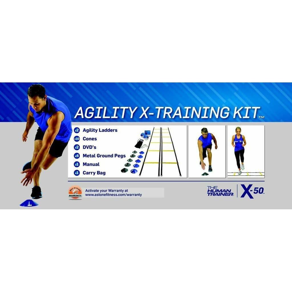 Kit de Entrenamiento de Agilidad X-50 The Human Trainer - 2 Escaleras, 10 Conos, 2 DVDs