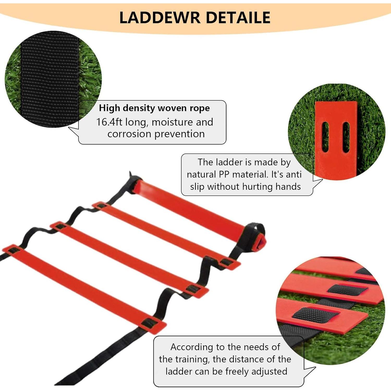 Conjunto de Entrenamiento de Velocidad Tuyzhrymlic con Escalera y Banda 80lb