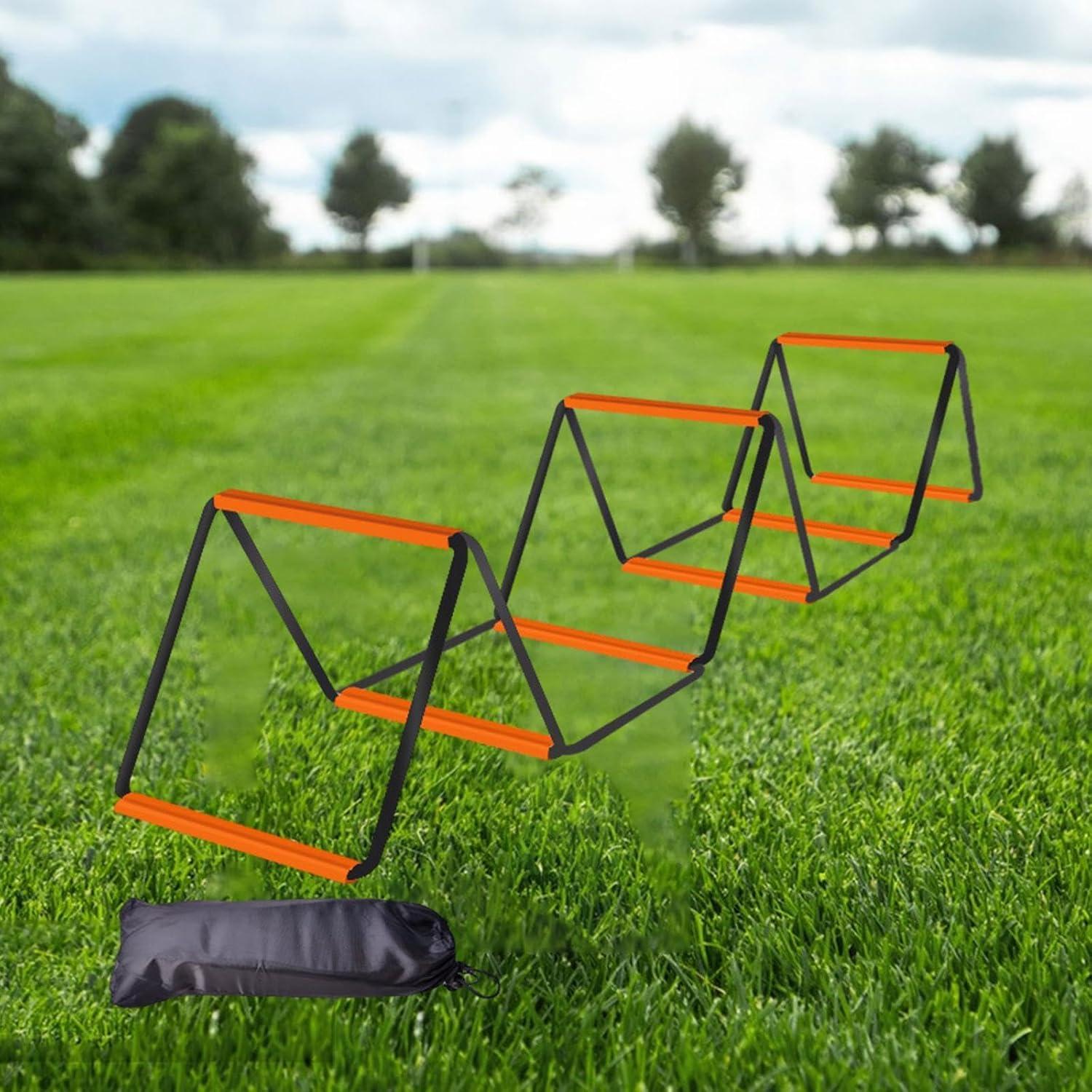 Escalera de Agilidad Aosekaa 10 Rejillas 400 cm Negro Naranja