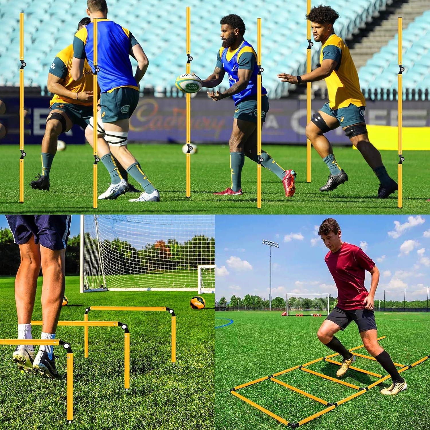 Postes de Agilidad TOBWOLF 5.4ft Ajustables 3 en 1 para Entrenamiento