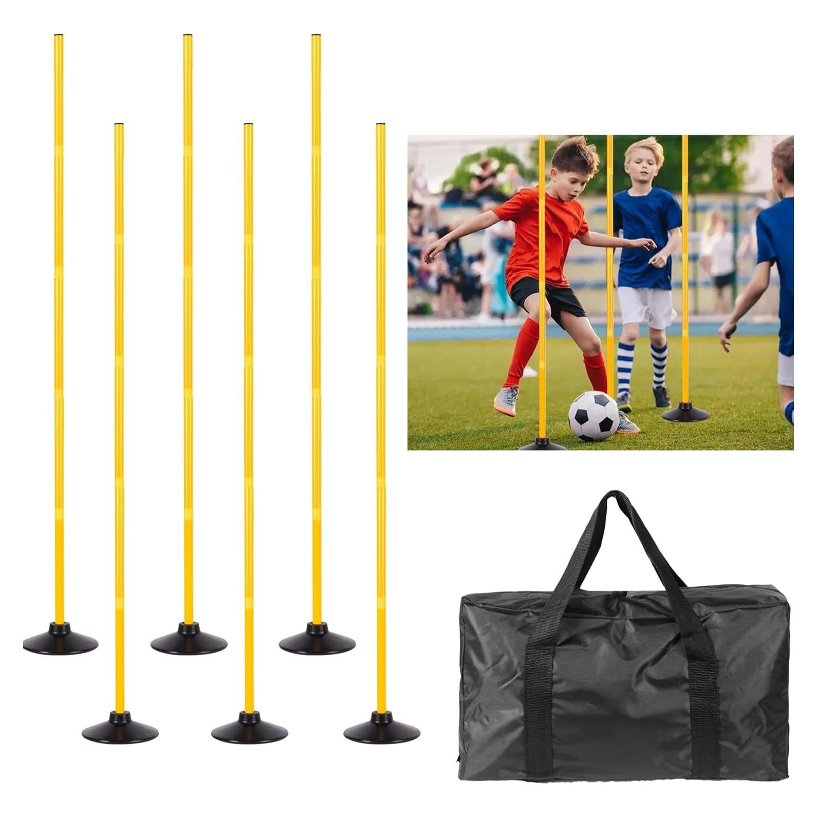 Postes de Entrenamiento de Agilidad Desyeryamimi 1.65 m Set de 6