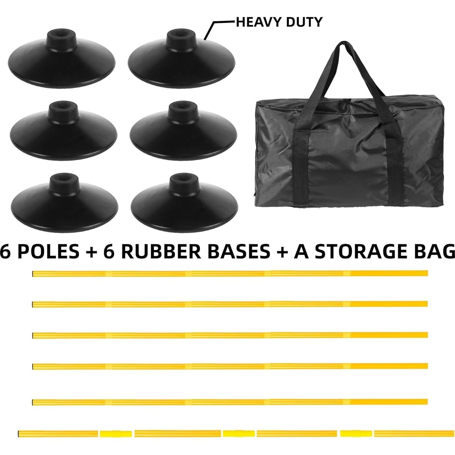 Postes de Entrenamiento de Agilidad Desyeryamimi 1.65 m Set de 6
