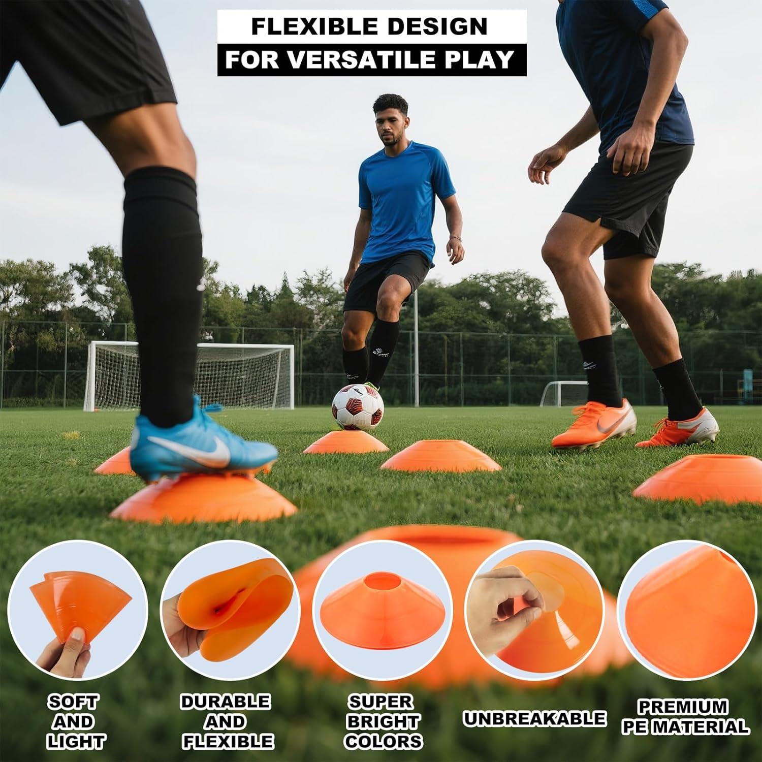 Equipo de Entrenamiento de Fútbol Ovestars - Escalera 6m, 12 Conos, Paracaídas