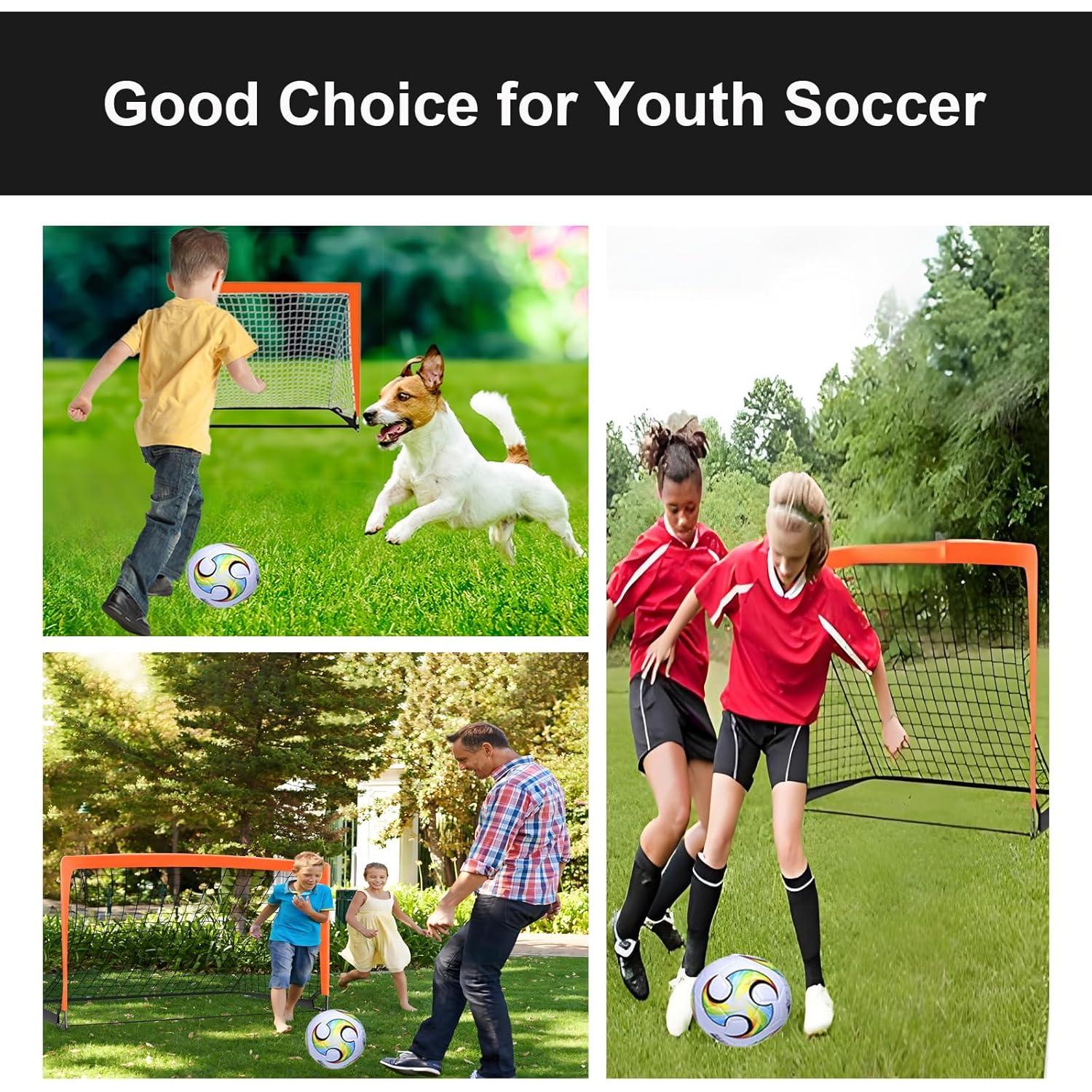 Portería de Fútbol Portátil HouzeFun 4x3m + Escalera Agilidad