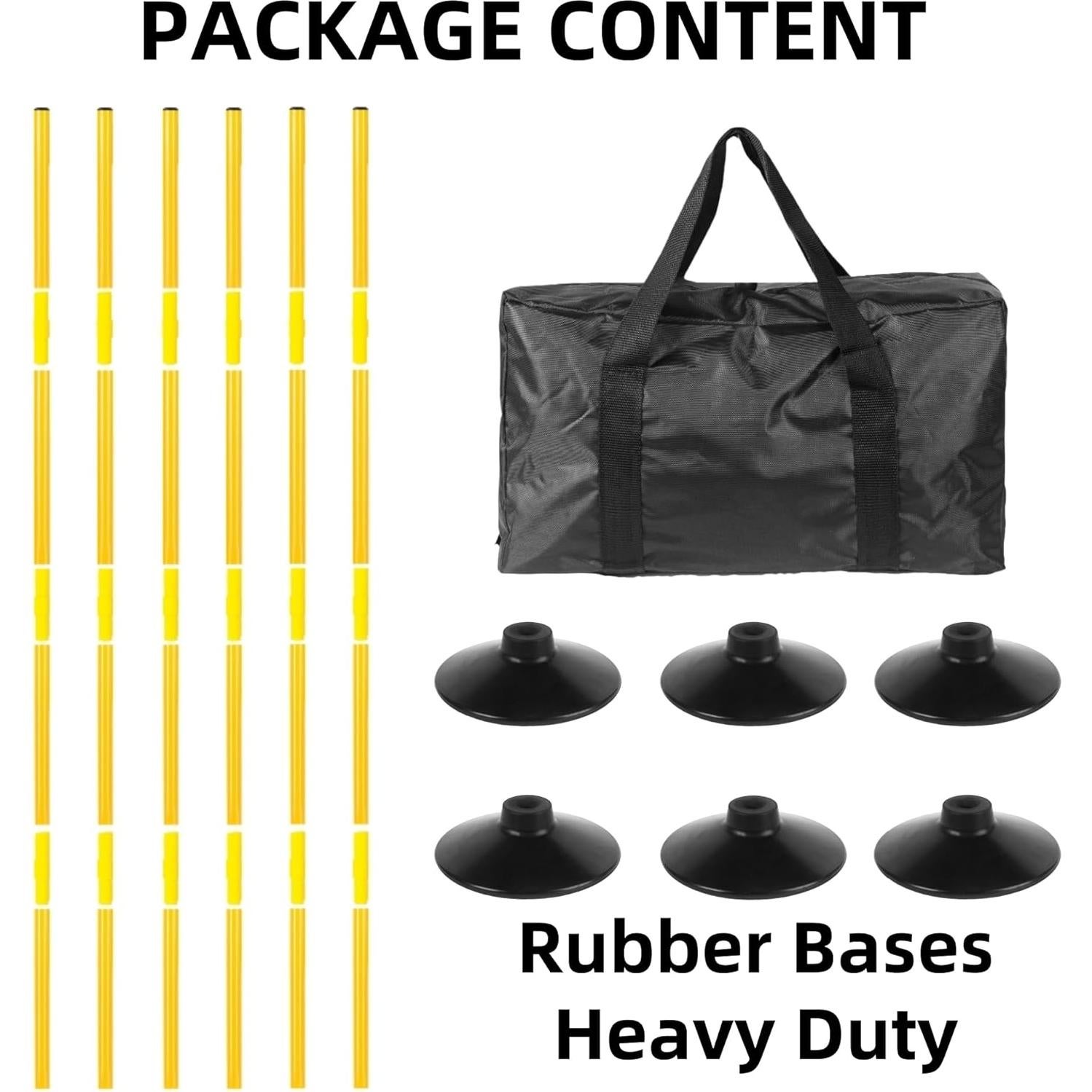 6 Postes de Agilidad Ajustables Nbguigdstr para Fútbol 1.52 m