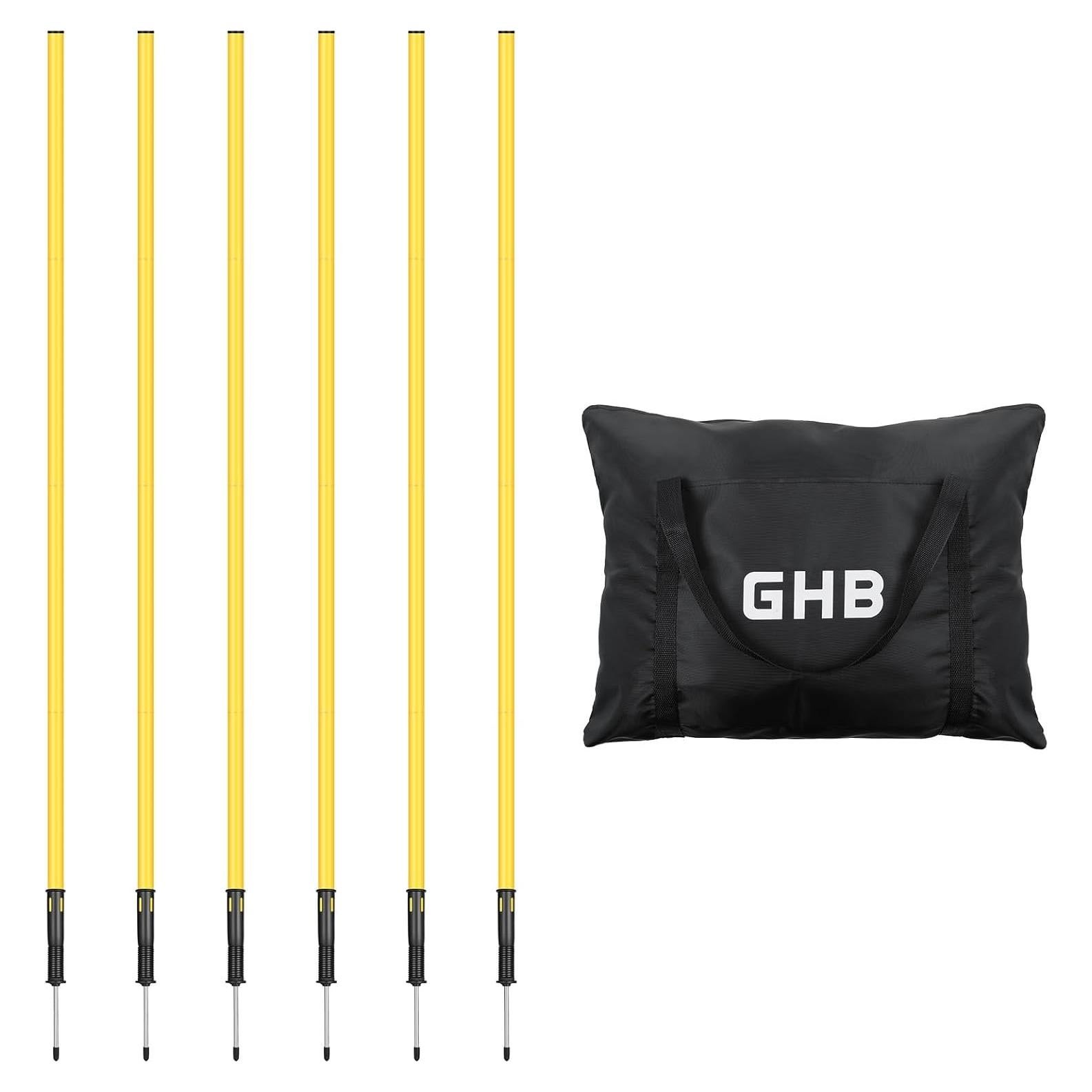 Postes de Agilidad GHB 1.83m Pack de 6 para Entrenamiento