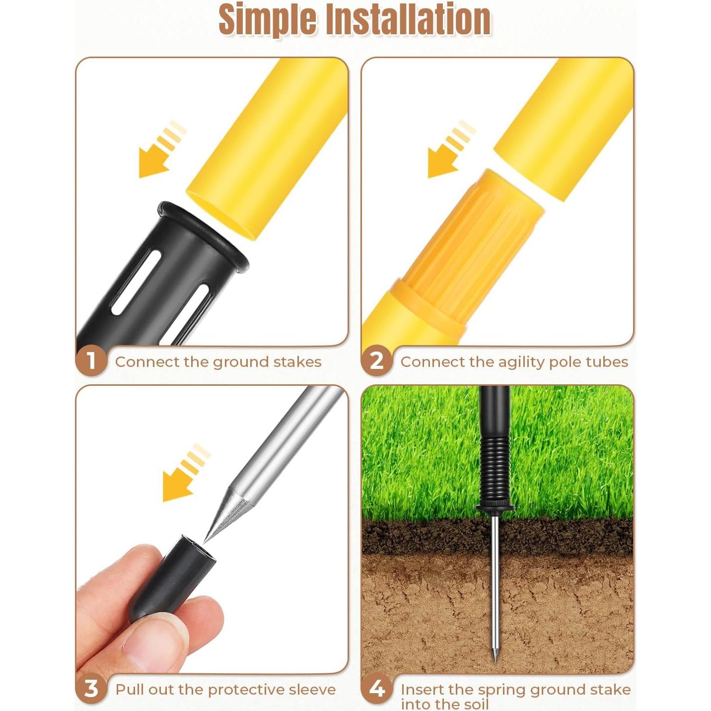 Postes de Agilidad GHB 1.83m Pack de 6 para Entrenamiento