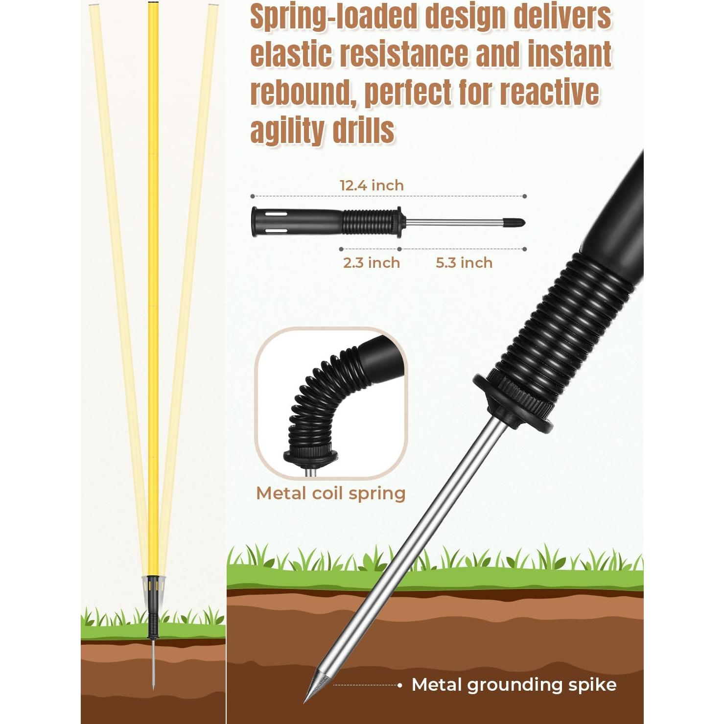 Postes de Agilidad GHB 1.83m Pack de 6 para Entrenamiento