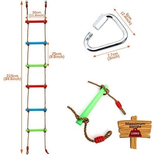 Escalera de Cuerda Colorida Kawuneeche 2.13m para Niños