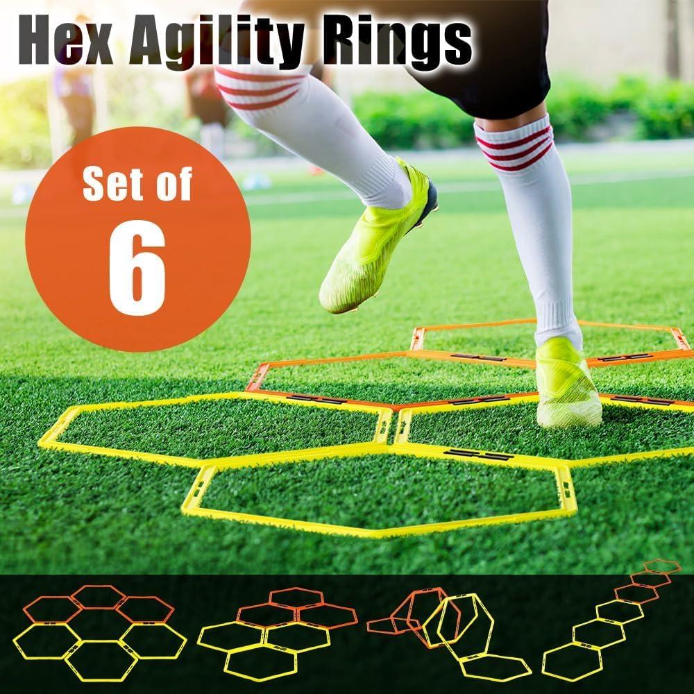 Anillos de Agilidad Japard Hex para Entrenamiento - 6 Anillos