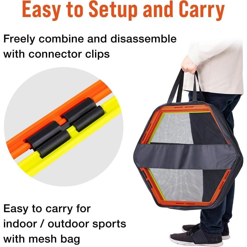 Anillos de Agilidad Japard Hex para Entrenamiento - 6 Anillos