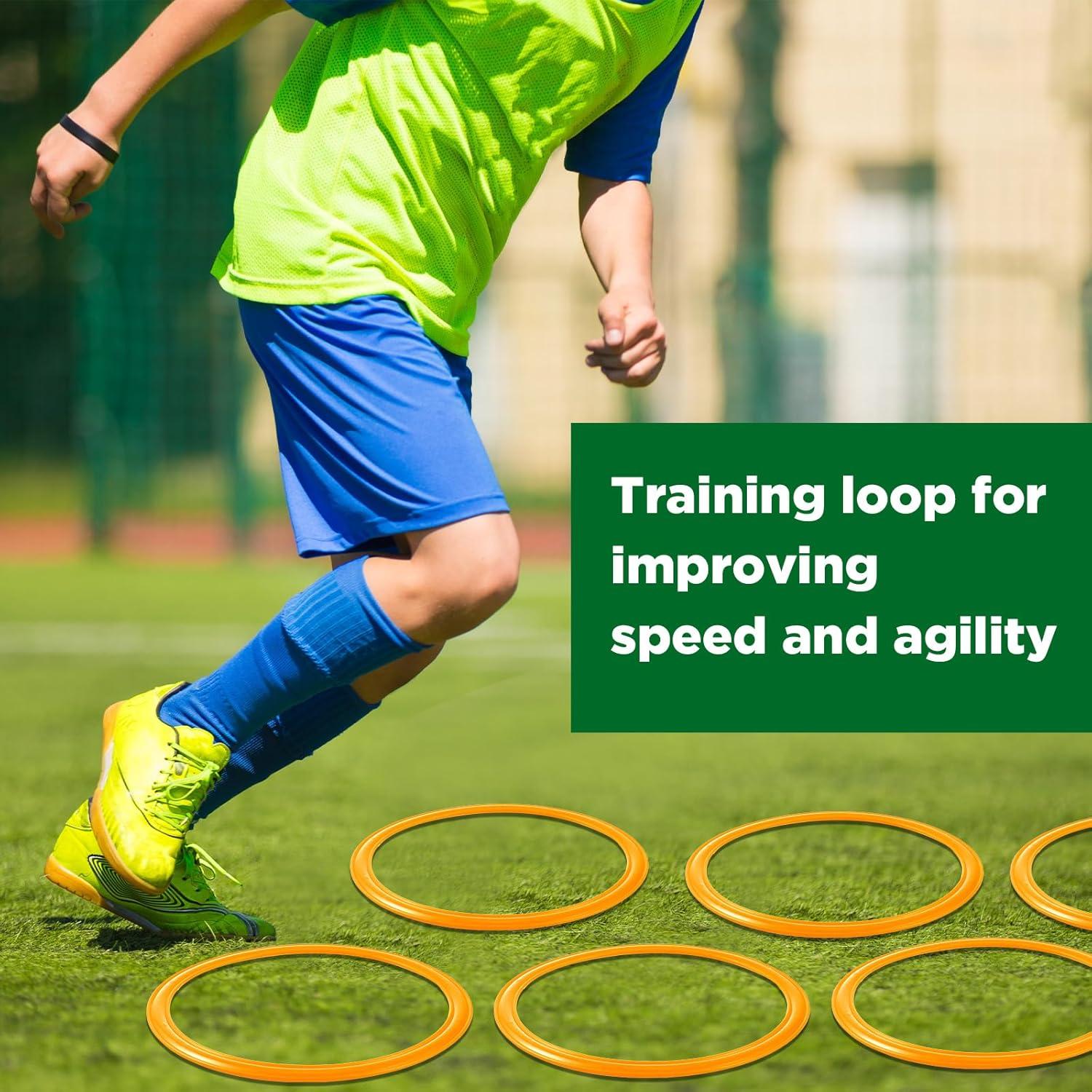 Anillos de Agilidad Deekin 40 Pcs Entrenamiento Velocidad Naranja