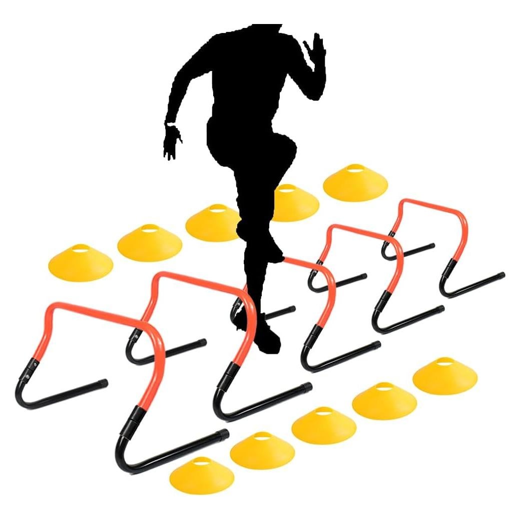 Conjunto de Vallas de Entrenamiento de Agilidad ASENVER 5 Piezas