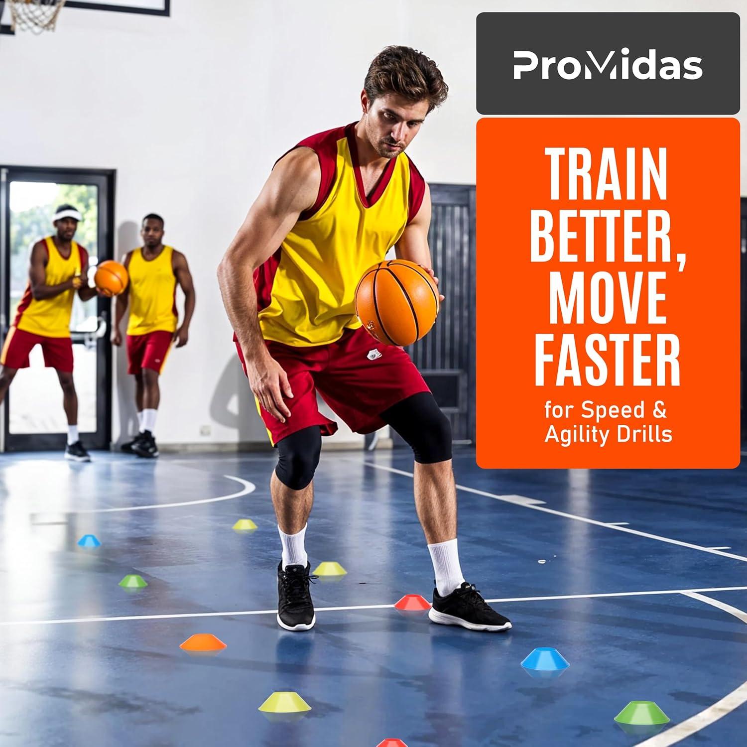 Mini Conos de Entrenamiento ProMidas - Naranja - Paquete de 25