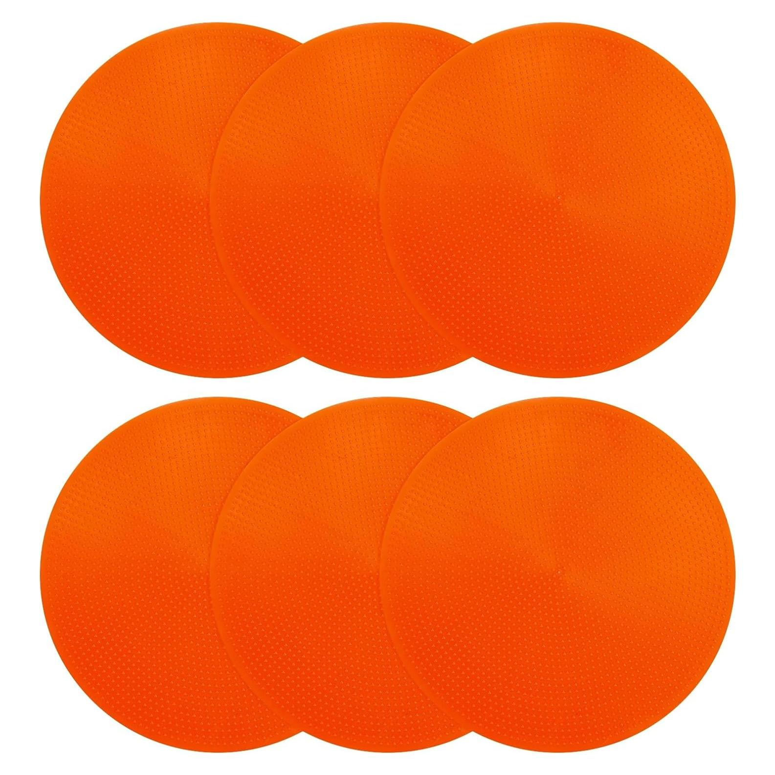Marcadores de Puntos Antideslizantes PATIKIL 19.5 cm Naranja - 12 Pcs