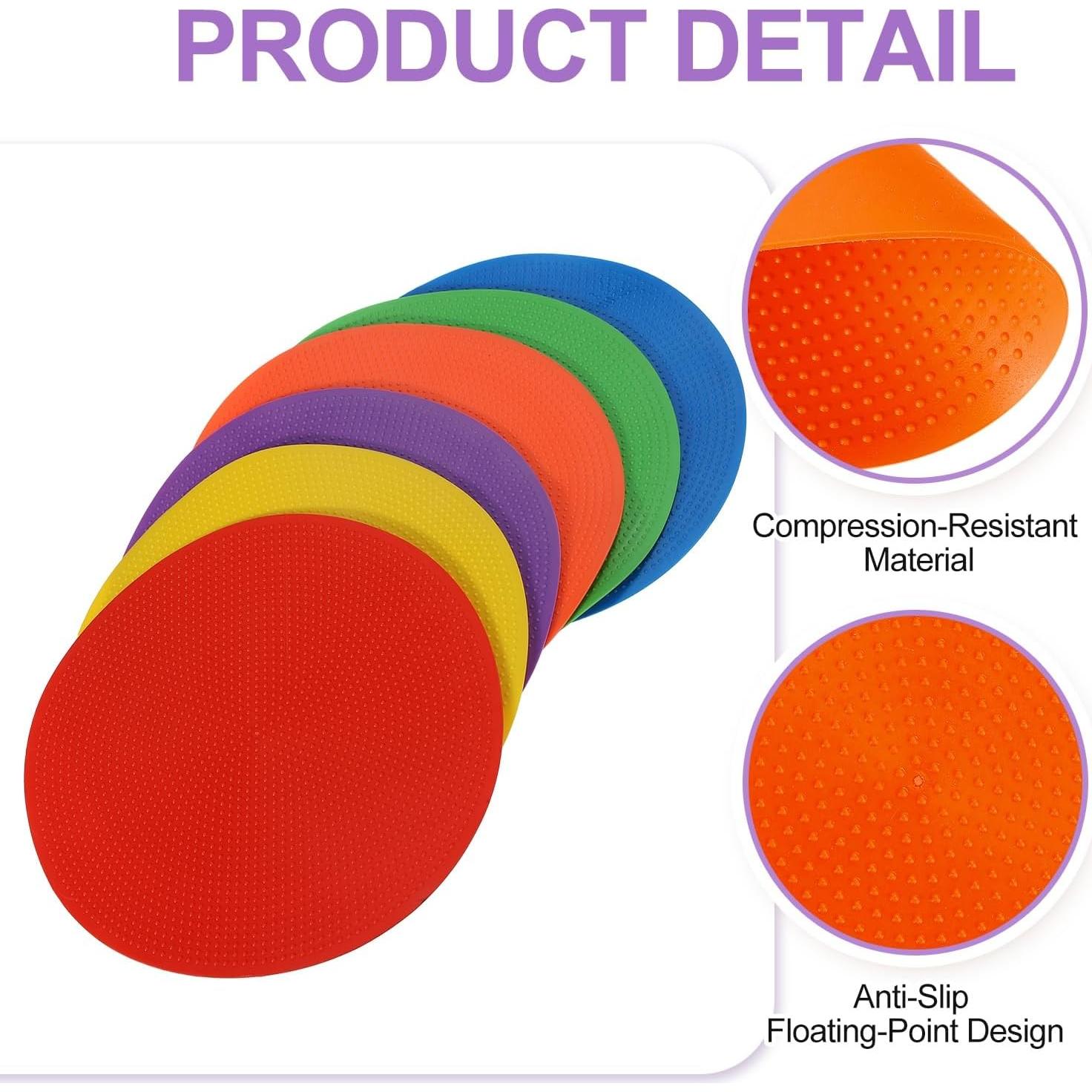 Marcadores de Puntos Antideslizantes PATIKIL 19.5 cm Naranja - 12 Pcs