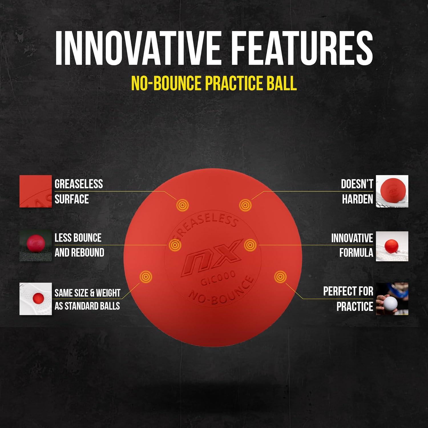 Pelotas de Lacrosse Guardian Pearl NX - Paquete de 20 Rojas