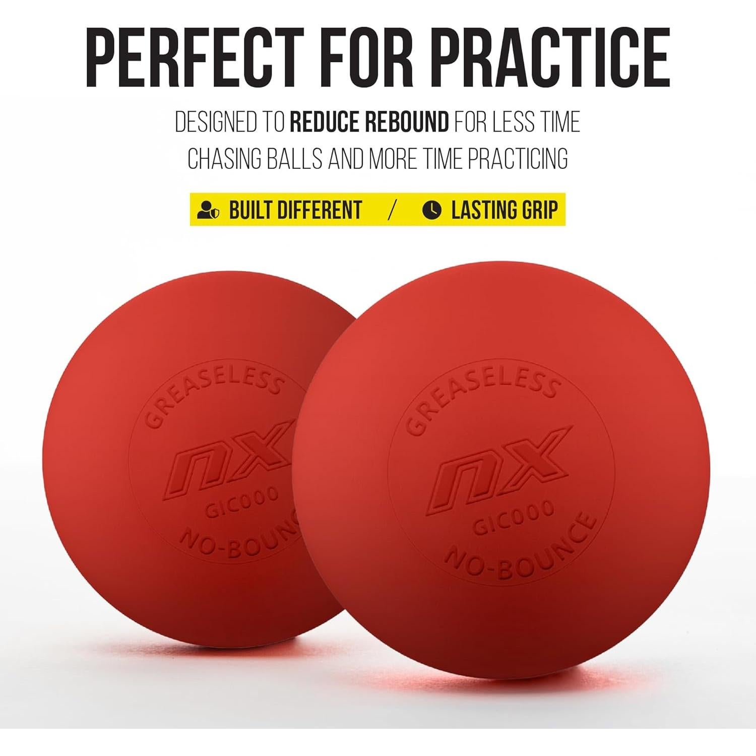 Pelotas de Lacrosse Guardian Pearl NX - Paquete de 20 Rojas